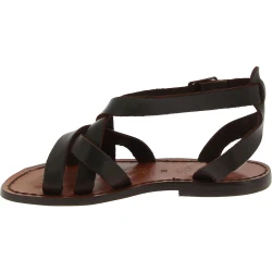 Sandale en cuir artisanale tête de maure pour femme