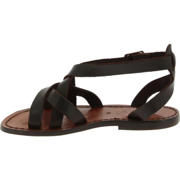 Sandale en cuir artisanale tête de maure pour femme