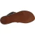 Sandalias tiras marron oscuro de cuero para mujeres hechas a mano en Italia