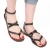 Sandalias mujer hechas a mano en cuero marrón oscuro