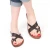 Sandalias de cuero marron oscuro para mujeres hechos a mano en Italia