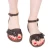 Handmade dark brown flat sandals for women real italian leather