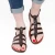 Sandalias gladiador marrón oscuro para mujer de cuero hecho a mano en Italia