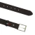 Ceinture en cuir marron foncé au tannage végétal avec boucle en métal