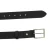 Ceinture en cuir noir au tannage végétal avec boucle en métal