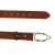 Vegetable tanned leather belt with casual metal buckle
