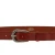 Brown leather belt with metal scaled buckle