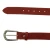 Brown leather belt with metal scaled buckle