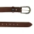 Ceinture en cuir marron foncé avec boucle en métal écaillé