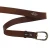 Dark brown leather belt with metal scaled buckle