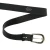 Black leather belt with metal scaled buckle