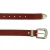 Ceinture en cuir marron avec boucle et pointe en métal gravé