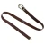 Ceinture en cuir marron foncé avec boucle et pointe en métal gravé