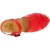 Handmade women's clogs with red leather cage upper