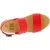 Zoccoli donna in legno con fasce in pelle rossa