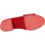 Sabot mule pour femme rouge en bois avec bande en cuir