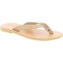 Sandali infradito slip-on da uomo in pelle nabuk nude fatti a mano