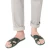 Chanclas trenzadas en el dedo gordo de cuero verde hechas a mano