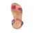 Sandalias para niña en piel de becerro fucsia con cierre de hebilla