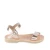 Sandales tongs pour fille en cuir de veau fuchsia avec fermeture à boucle