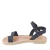 Sandales tongs pour fille en cuir de veau fuchsia avec fermeture à boucle