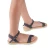 Sandali infradito da bambino in pelle nubuk blu chiusura con fibbia
