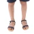 Sandali infradito da bambino in pelle nubuk blu chiusura con fibbia