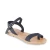 Girl's thong sandals in fuchsia calfskin with buckle closure