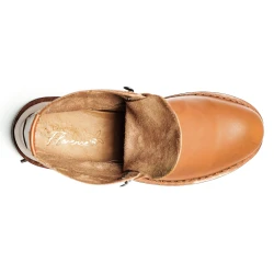 Bottines femme en cuir marron artisanales fabriqué en Italie