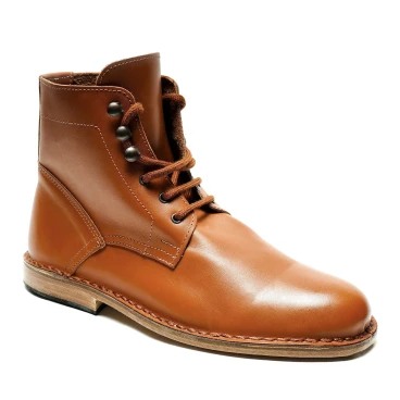 Bottines femme en cuir marron artisanales fabriqué en Italie
