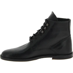 Men's black leather ankle boots handmade in Italy