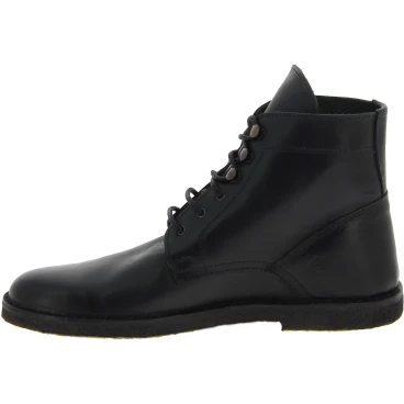 Bottines femme en cuir noir artisanales fabriqué en Italie