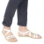 Sandalias franciscanas para hombre en piel blanca artesanal