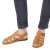 Sandalias frailes para hombre en cuero marrón hechas a mano