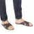 Men's leather slippers handmade in Italy in mud color leather