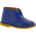 Bottines fille garçon en vrai cuir bleu faites à la main en Italie