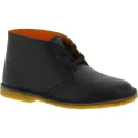 Bottines fille garçon en véritable cuir noir fait main en Italie