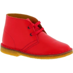 Bottines garçon fille en cuir rouge faites à la main en Italie