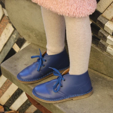Child's chukka boots in yellow leather handmade in Italy