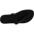 Handmade thong slippers in black leather with buckle