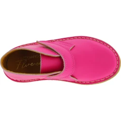 Bottines enfant en cuir fuchsia fait main en Italie