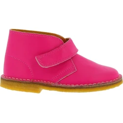 Fuchsia leather chukka boots for kids handmade in Italy