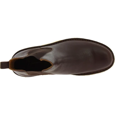 Chelsea ankle boot in dark brown leather and Vibram sole
