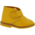 Botines para niños en cuero amarillo hechas a mano en Italia