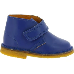 Kinder blau Leder desert boot mit klett handgefertigt in Italien