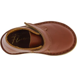 Brown leather child ankle boots handmade in Italy