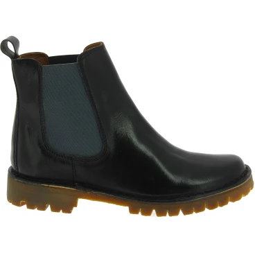 Stivaletti chelsea donna neri in pelle con suola Vibram artigianali