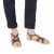 Men's handmade thong sandals in brown nubuck leather