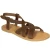 Men's handmade thong sandals in brown nubuck leather