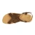 Sandalias de dedo hombre en cuero nobuck marron oscuro hechas a mano
